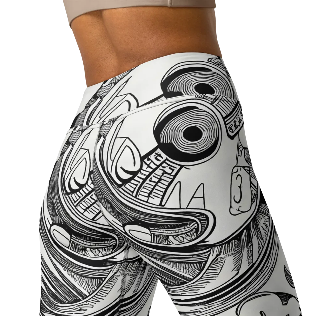 Rhythmic Riddle on Yoga Leggings — Back