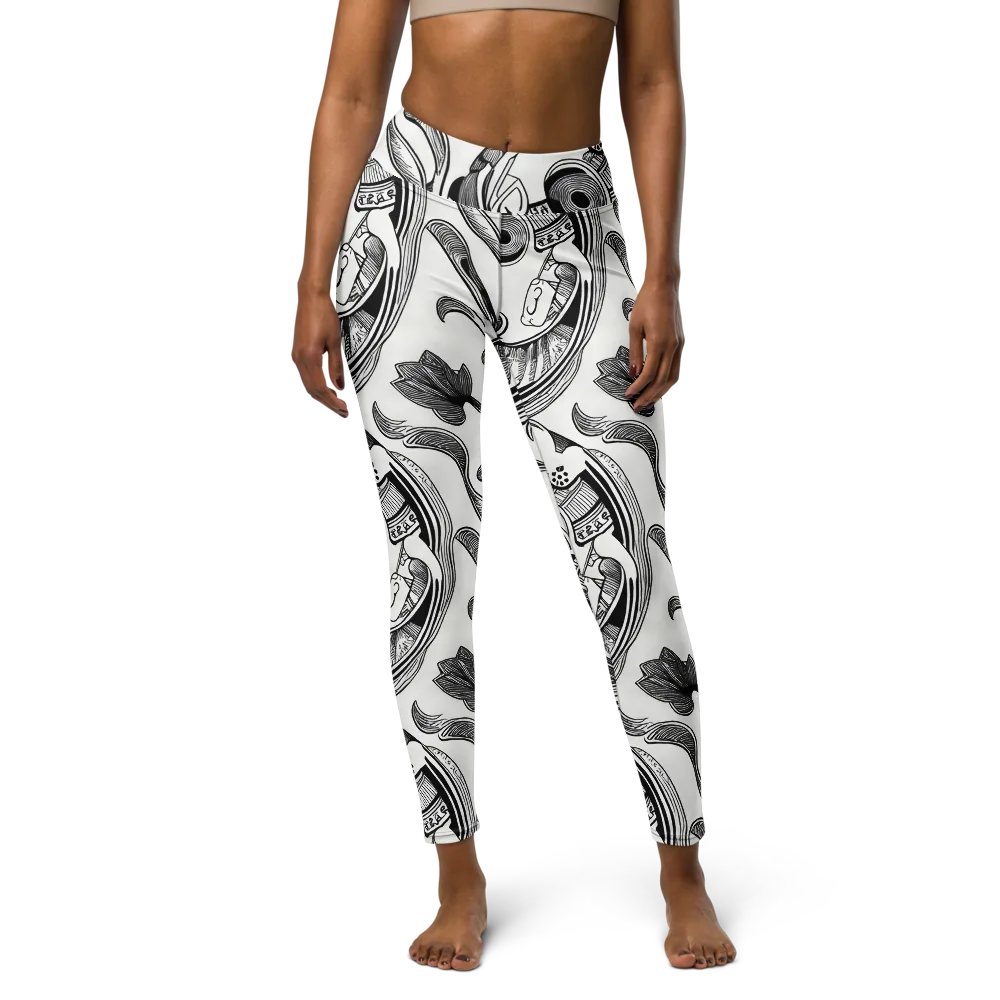 Rhythmic Riddle on Yoga Leggings — Front