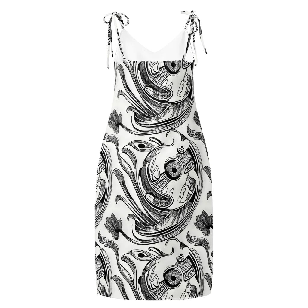 Rhythmic Riddle on Slip Dress — Back