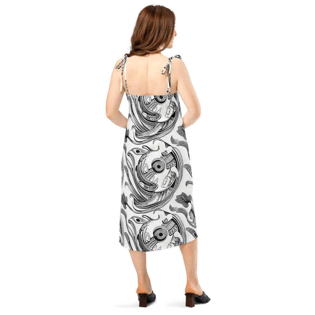 Rhythmic Riddle on Slip Dress — Back