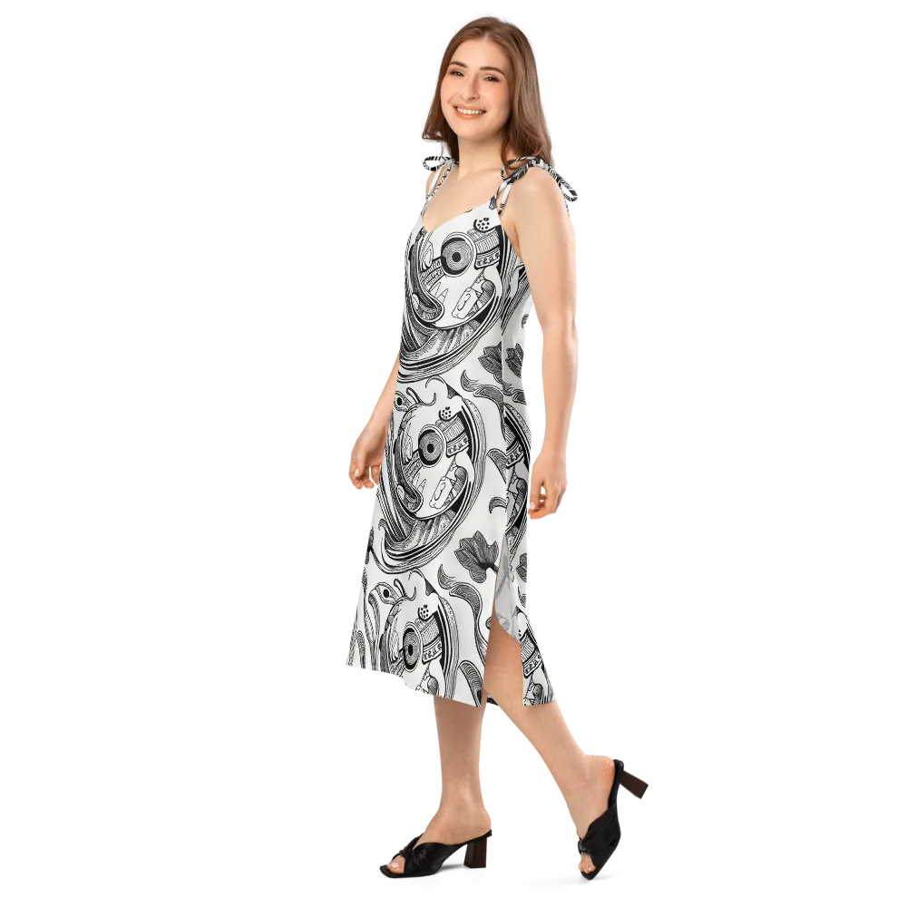 Rhythmic Riddle on Slip Dress — Left Front