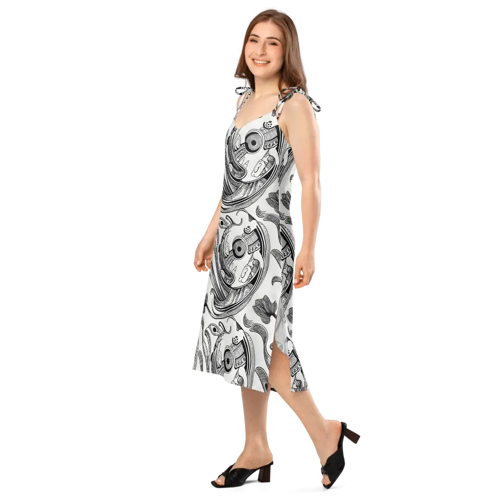 Rhythmic Riddle on Slip Dress — Left Front