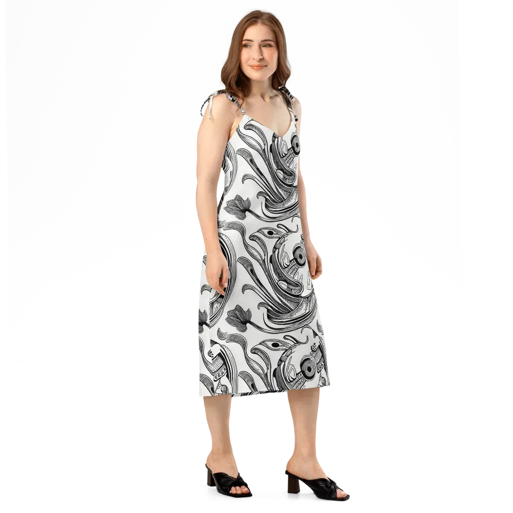 Rhythmic Riddle on Slip Dress — Right Front