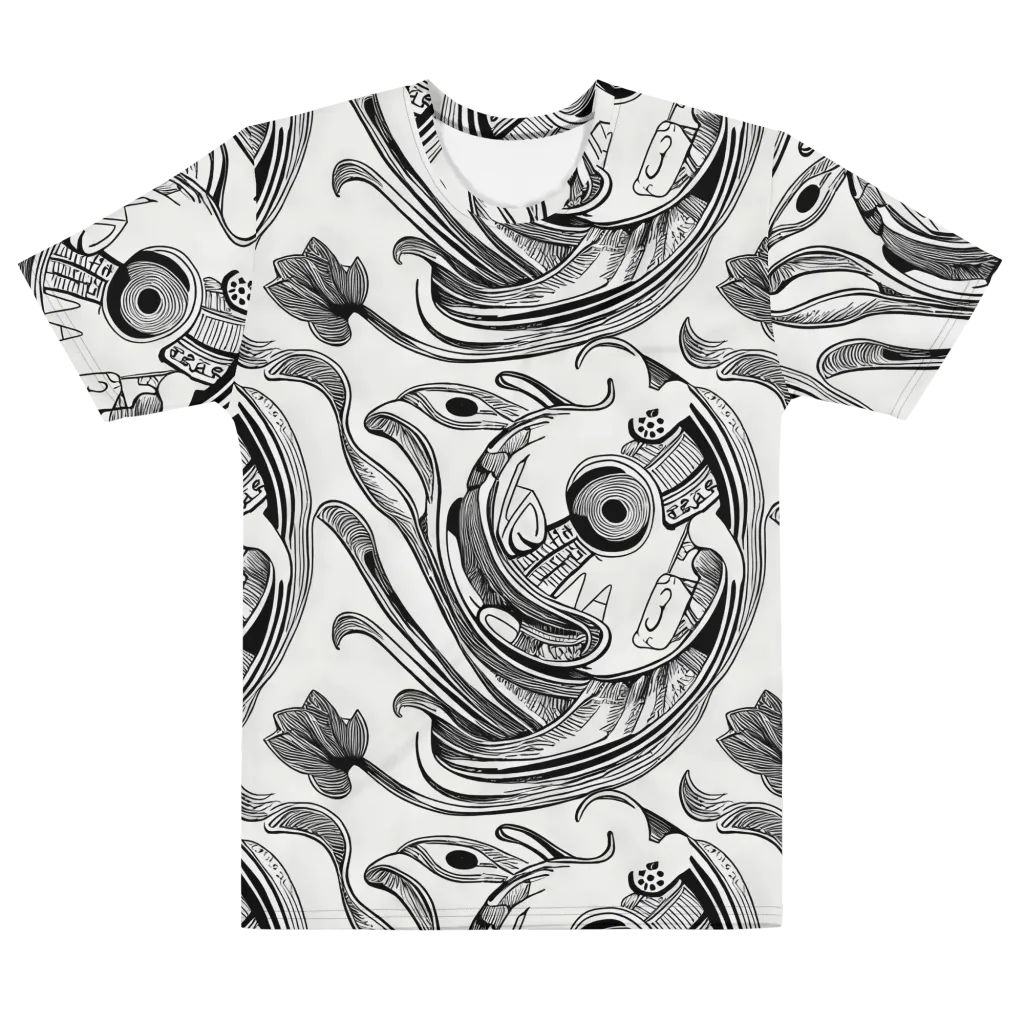 Rhythmic Riddle on Men's Cotton Crew Neck T-Shirt — Front