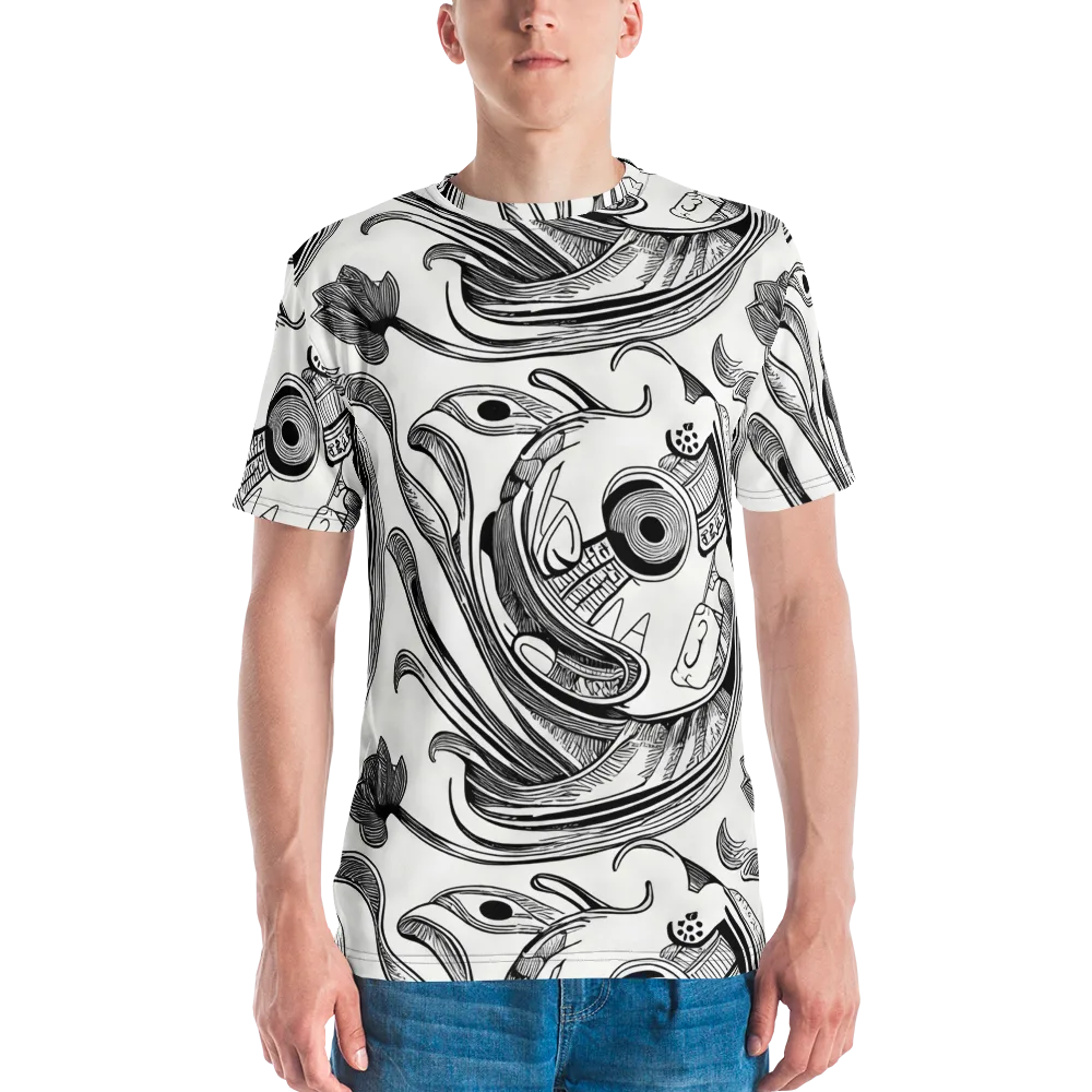Rhythmic Riddle on Men's Crew Neck T-Shirt — Front