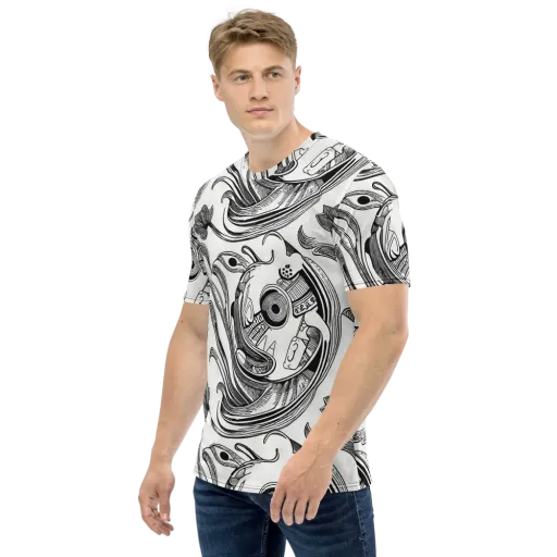 Rhythmic Riddle on a Men's Crew Neck T-Shirt