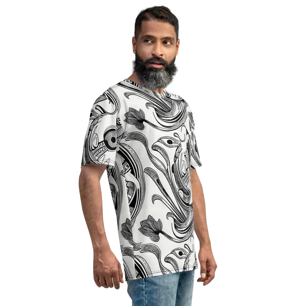 Rhythmic Riddle on Men's Crew Neck T-Shirt — Right