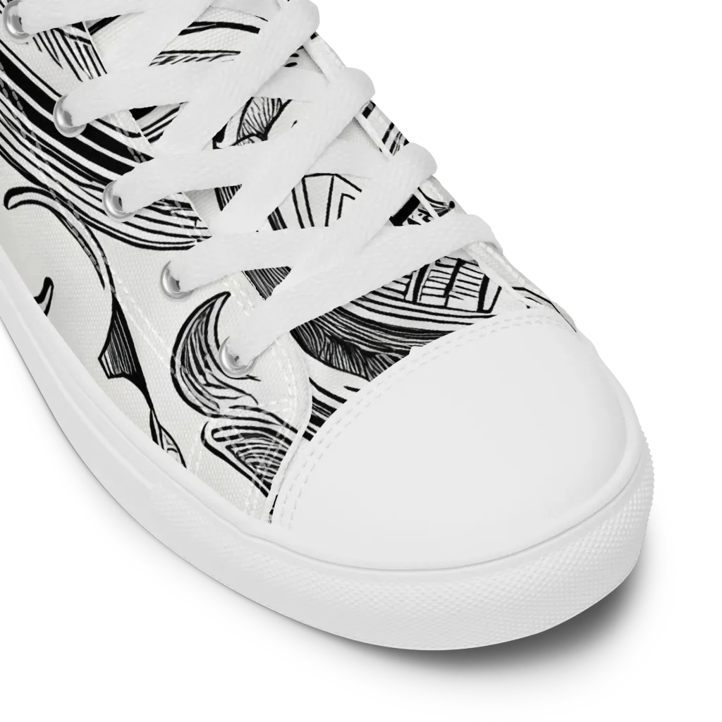 Rhythmic Riddle on Men's High Top Canvas Shoes — Product details