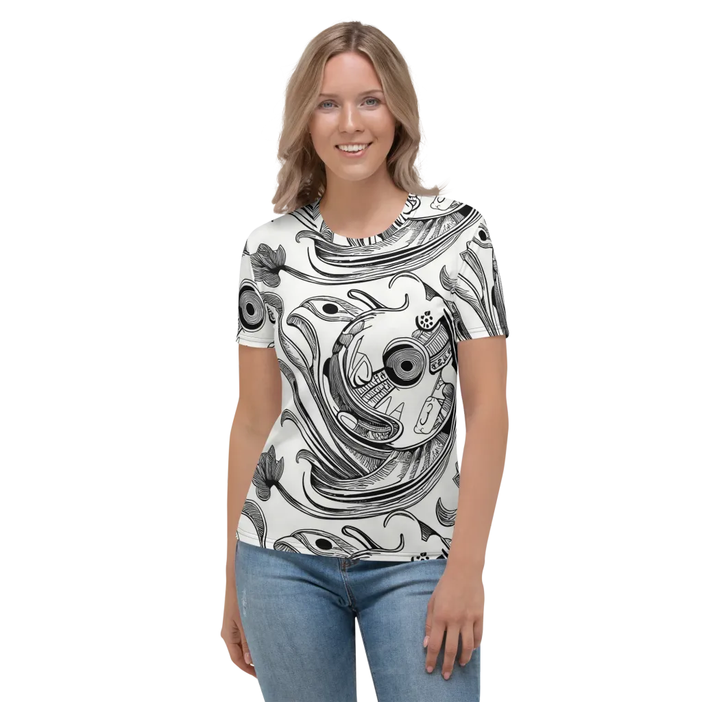 Rhythmic Riddle on Women's Crew Neck T-Shirt — Front