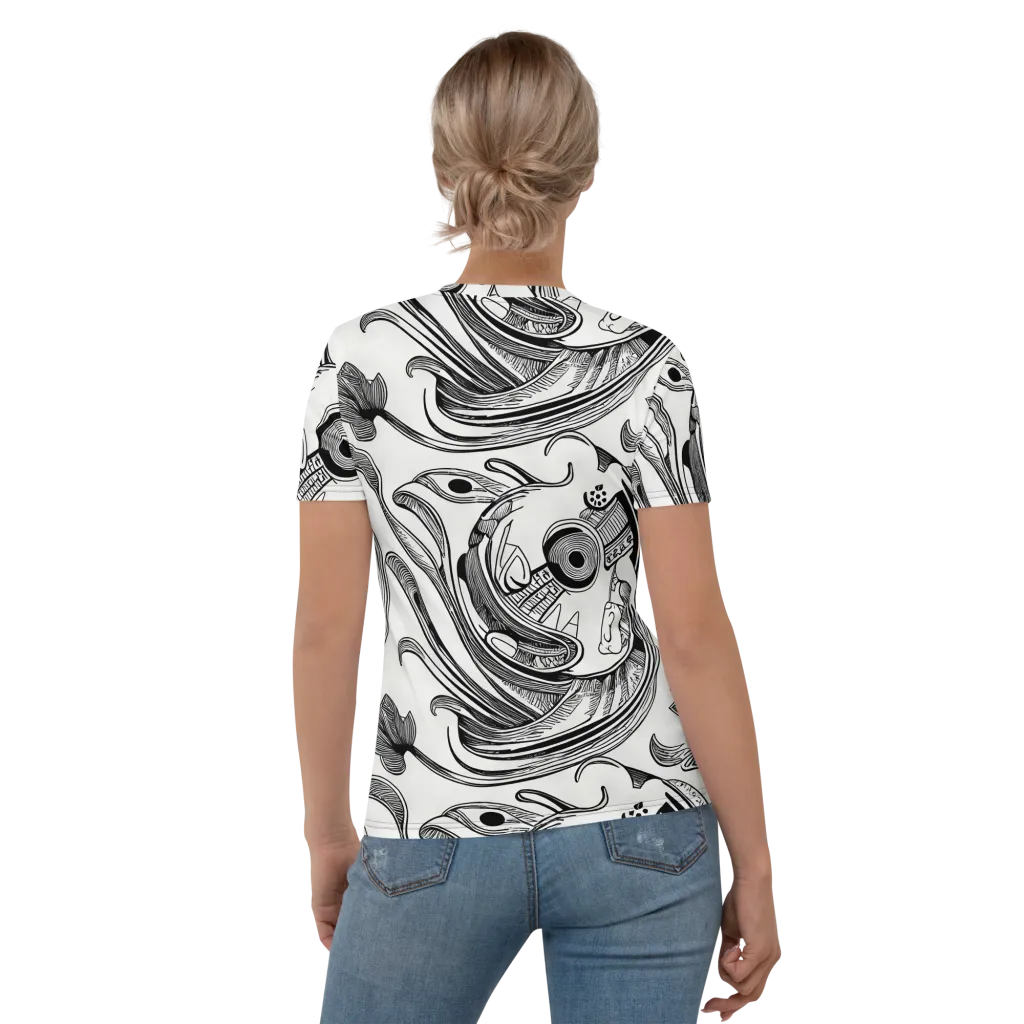 Rhythmic Riddle on Women's Crew Neck T-Shirt — Back