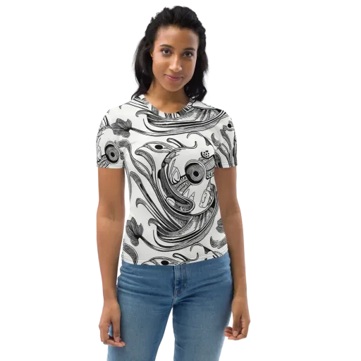 Rhythmic Riddle on a Women's Crew Neck T-Shirt