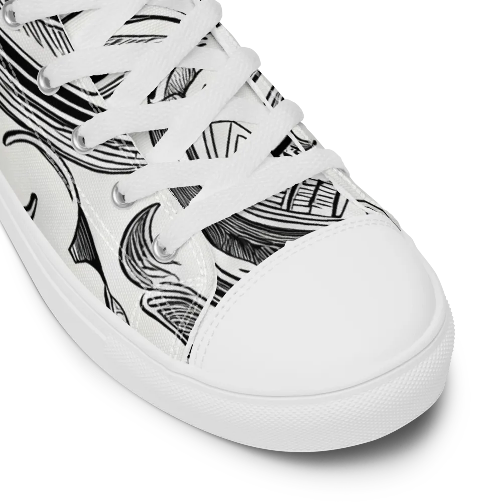 Rhythmic Riddle on Women's High Top Canvas Shoes — Product details