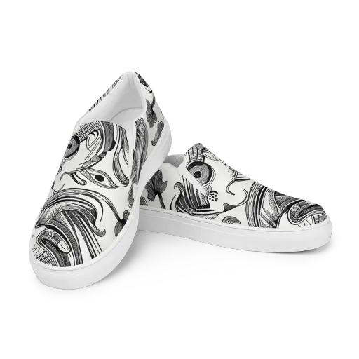 Rhythmic Riddle on a Men's Slip-On Canvas Shoes
