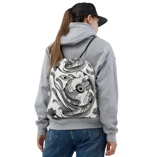 Rhythmic Riddle on a Drawstring Bag