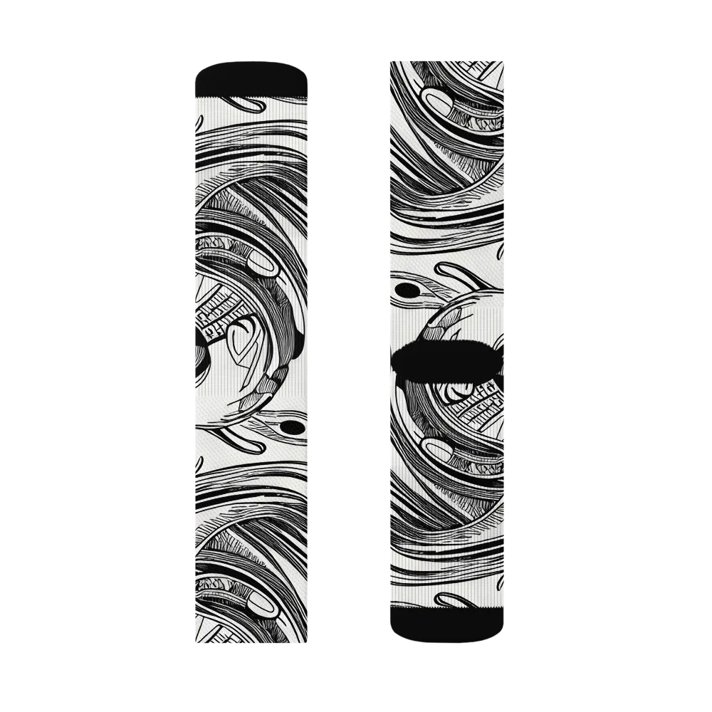 Rhythmic Riddle on Socks — Left Sock