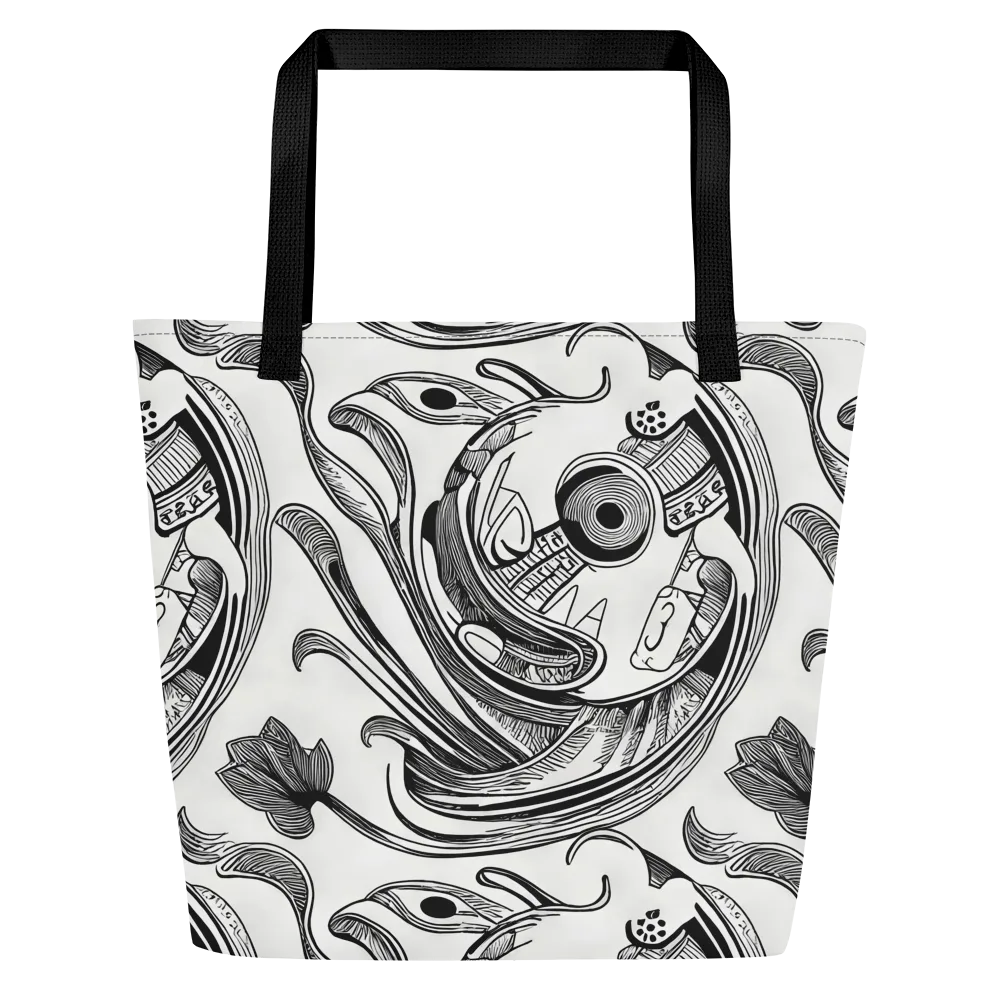 Rhythmic Riddle on Large Tote Bag W/ Pocket — Front