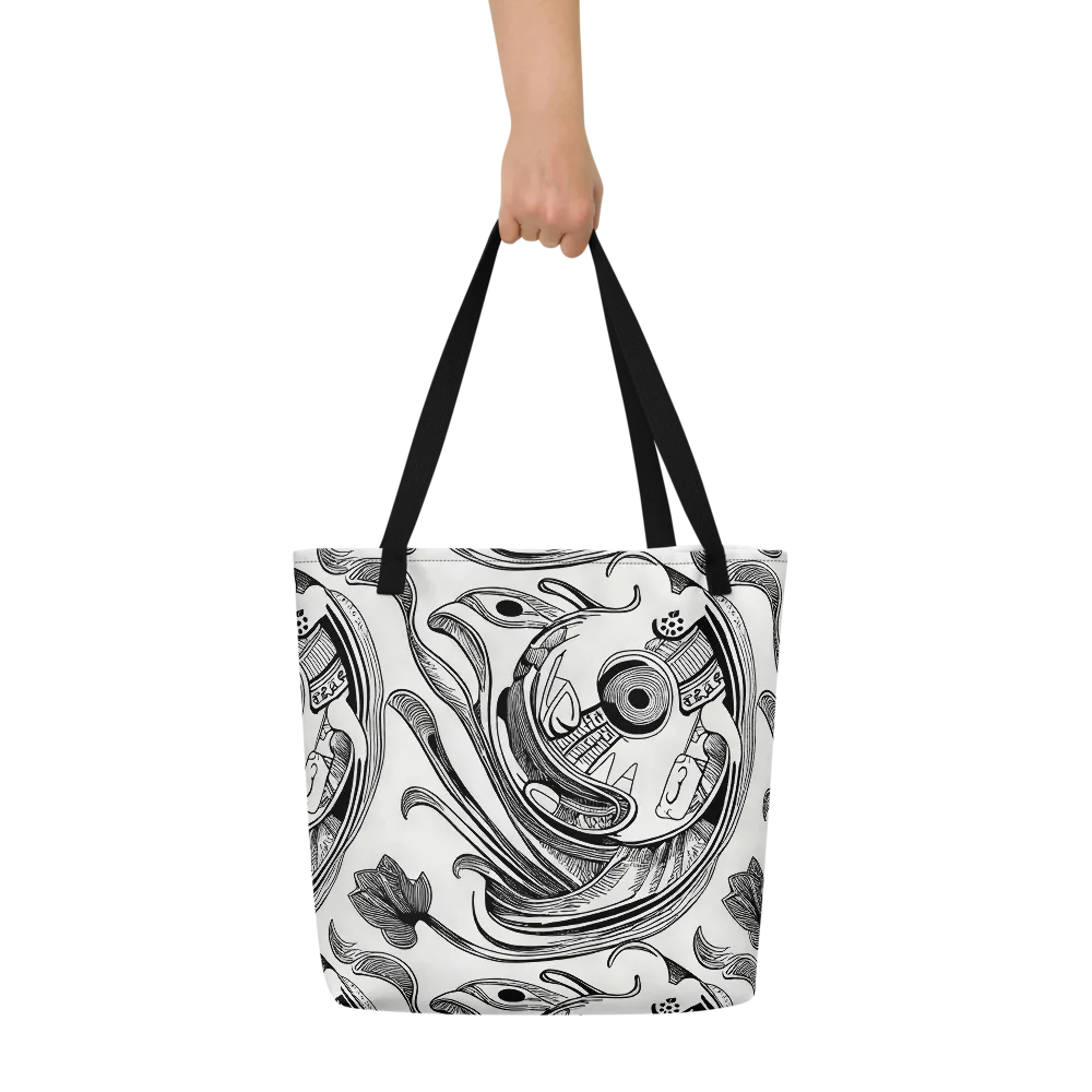Rhythmic Riddle on Large Tote Bag W/ Pocket — Front