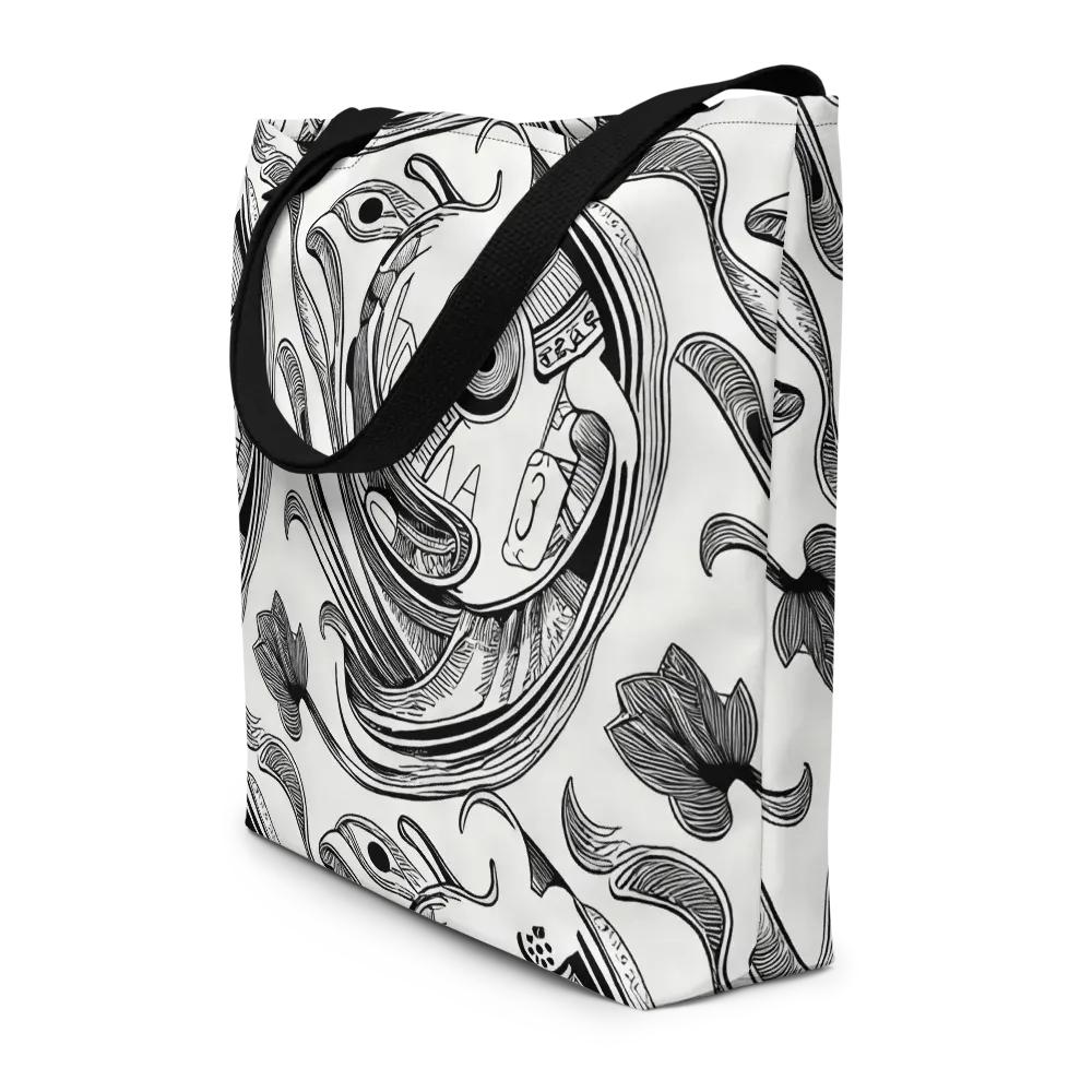 Rhythmic Riddle on Large Tote Bag W/ Pocket — Front