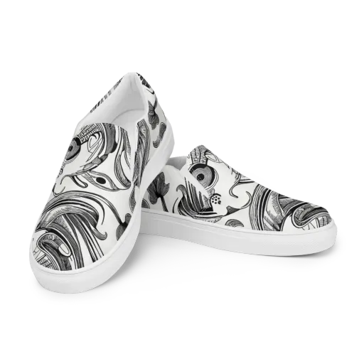 Rhythmic Riddle on a Women's Slip-On Canvas Shoes