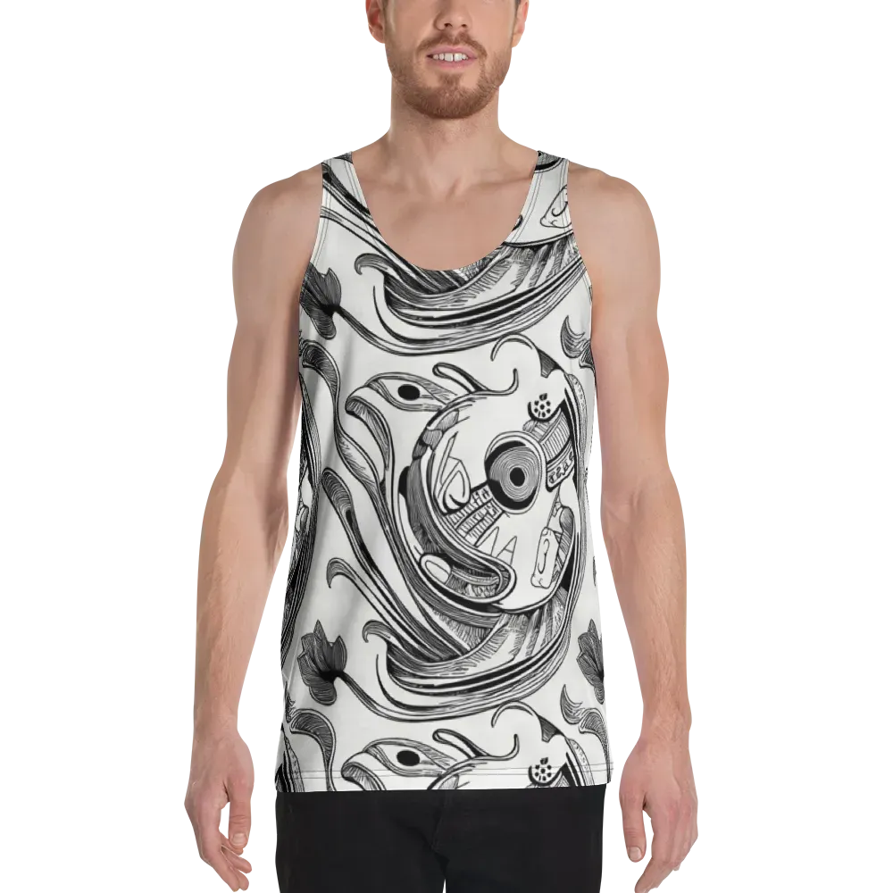 Rhythmic Riddle on Men's Tank Top — Front