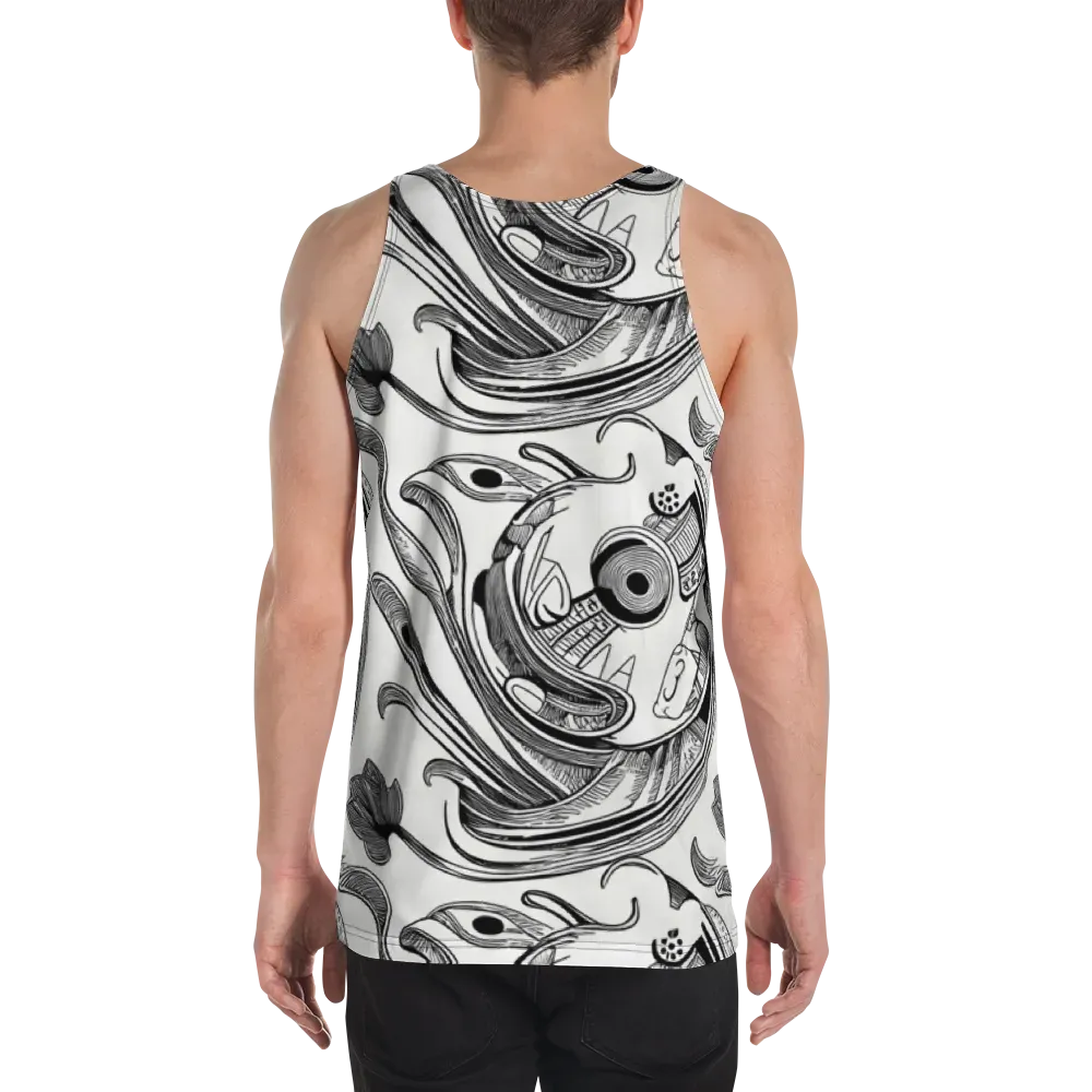 Rhythmic Riddle on Men's Tank Top — Back