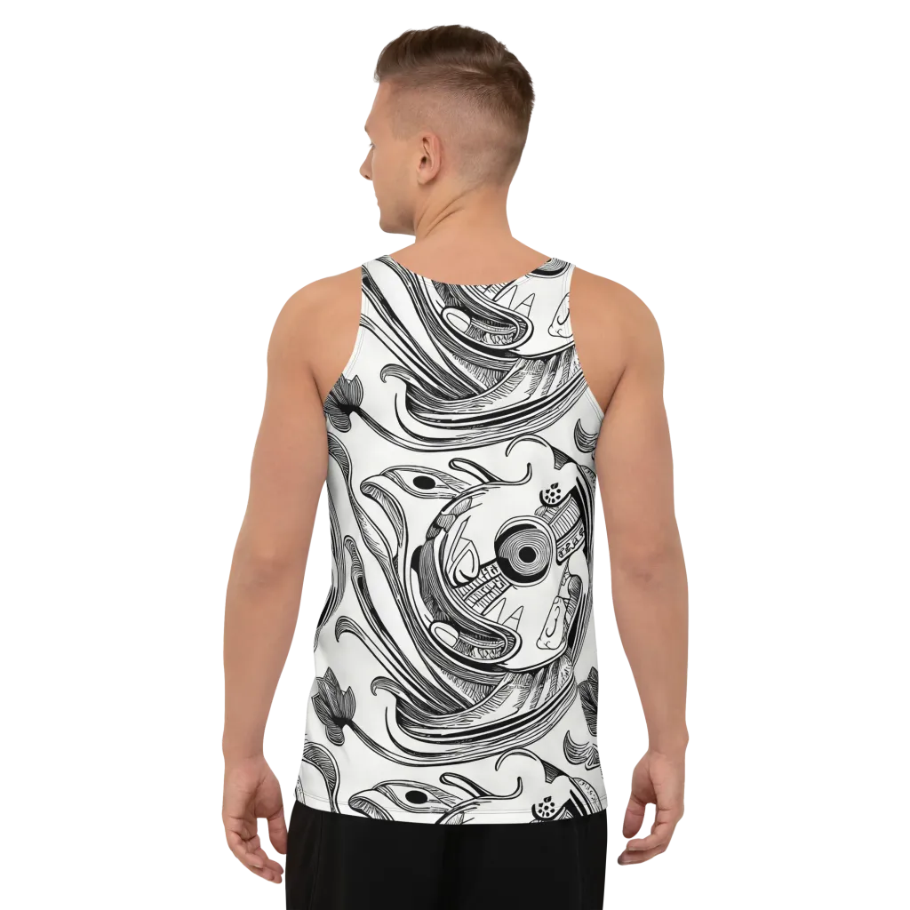 Rhythmic Riddle on Men's Tank Top — Back