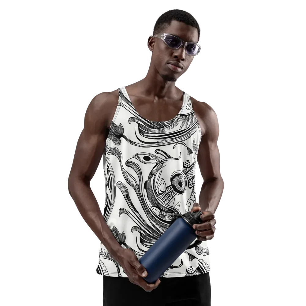 Rhythmic Riddle on Men's Tank Top — Front