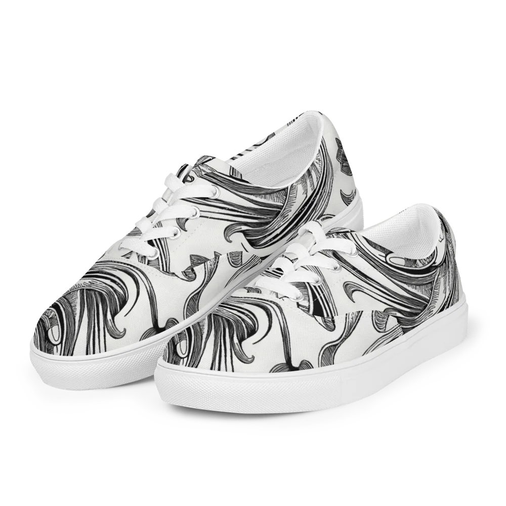 Rhythmic Riddle on Men's Lace-Up Canvas Shoes — Left Front