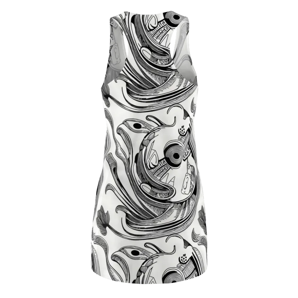 Rhythmic Riddle on Racerback Dress — Back