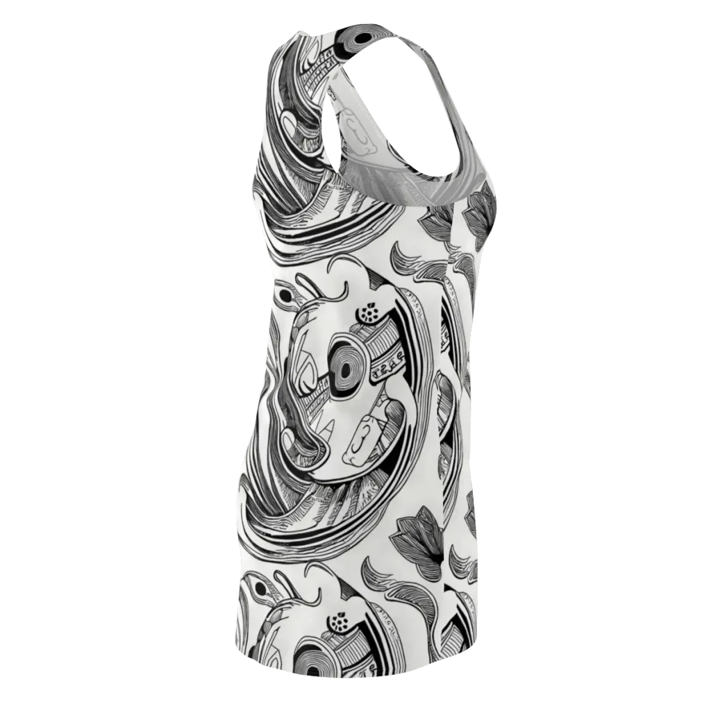 Rhythmic Riddle on Racerback Dress — Back Side