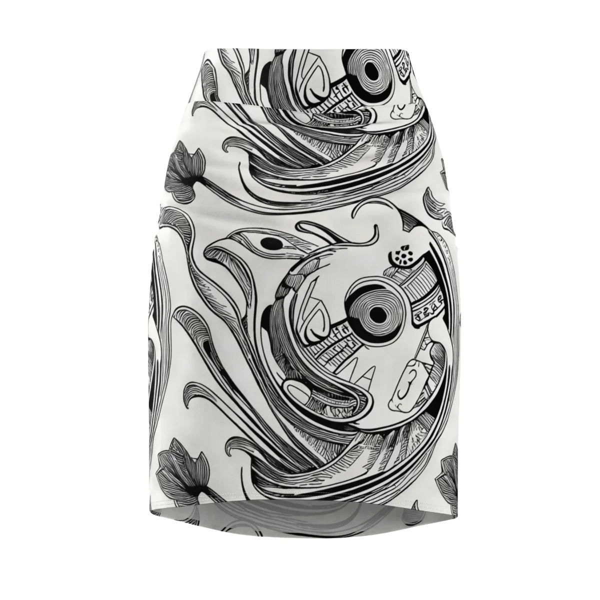 Rhythmic Riddle on Pencil Skirt — Front