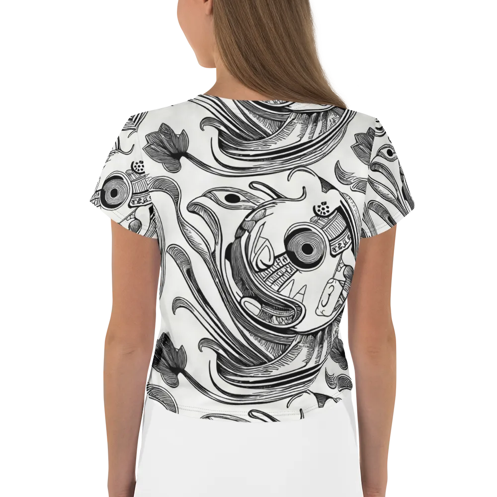 Rhythmic Riddle on Crop Tee — Back