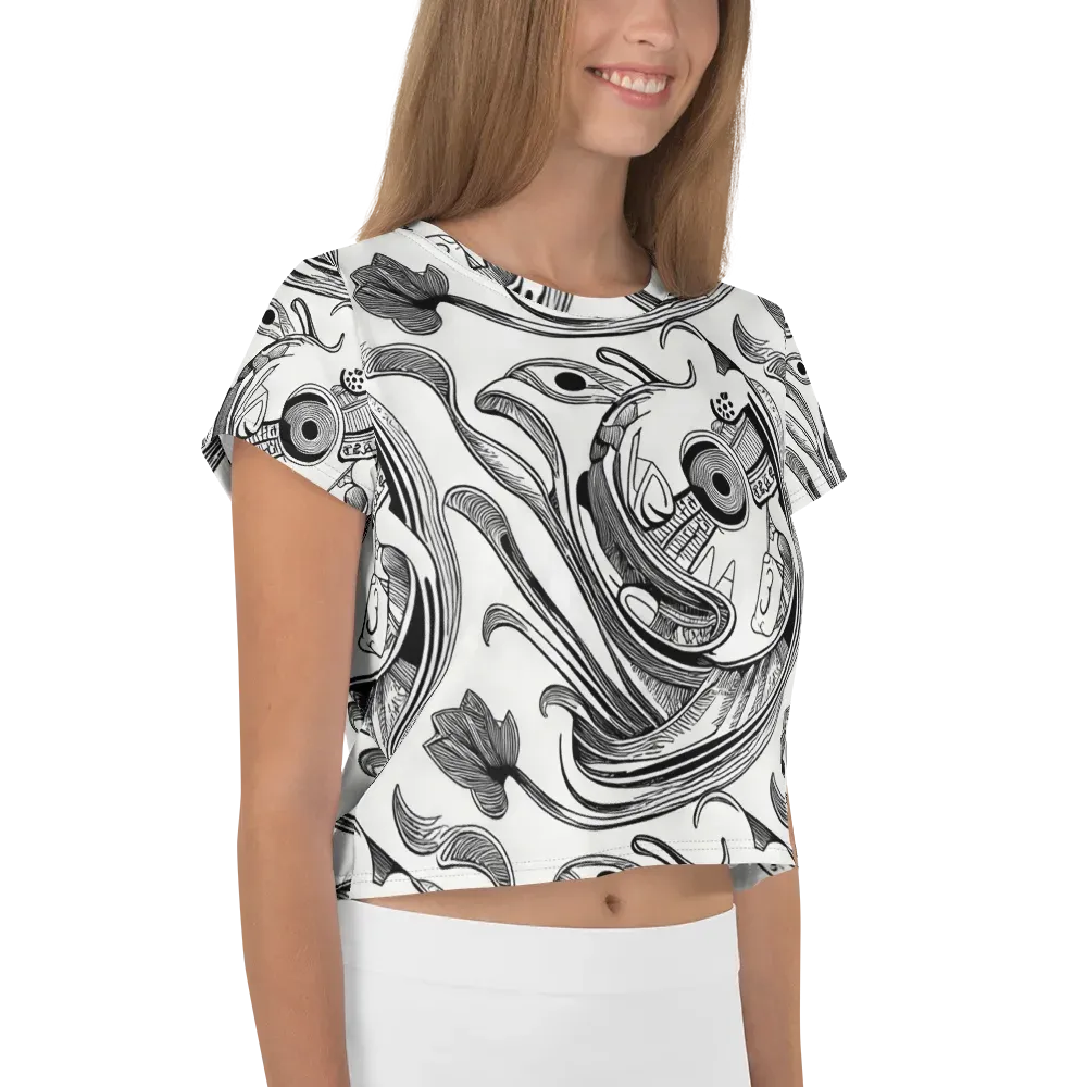 Rhythmic Riddle on Crop Tee — Right