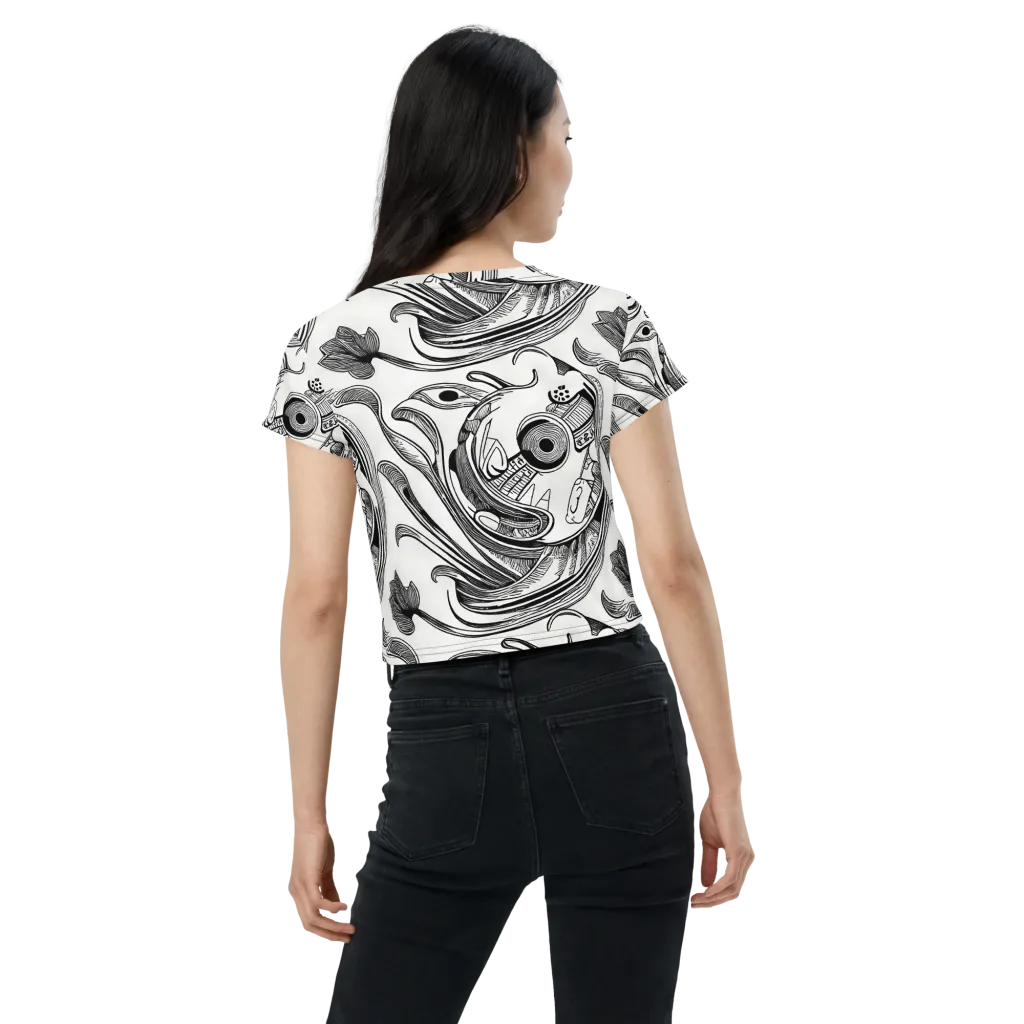 Rhythmic Riddle on Crop Tee — Back