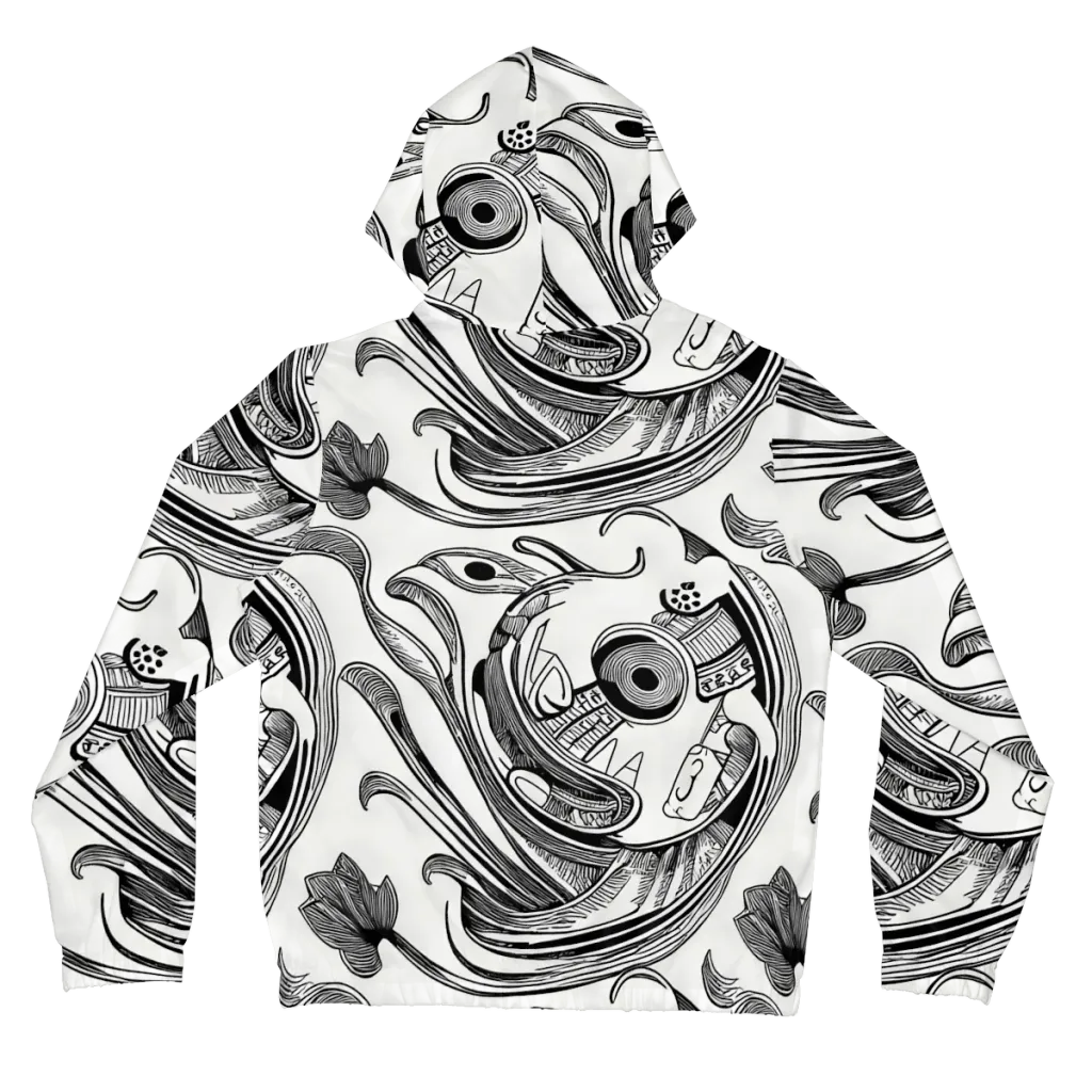 Rhythmic Riddle on Women's Full-Zip Hoodie — Back