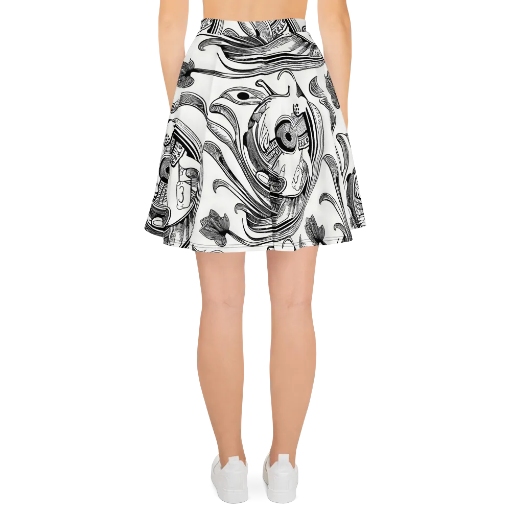 Rhythmic Riddle on Skater Skirt — Back