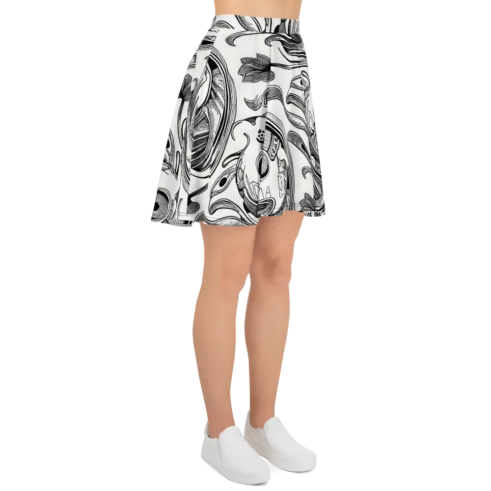 Rhythmic Riddle on Skater Skirt — Right