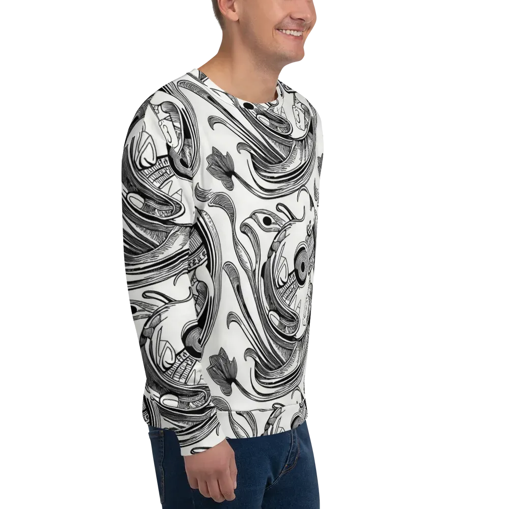 Rhythmic Riddle on Sweatshirt — Right Front