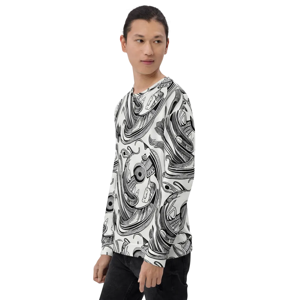 Rhythmic Riddle on Sweatshirt — Left Front