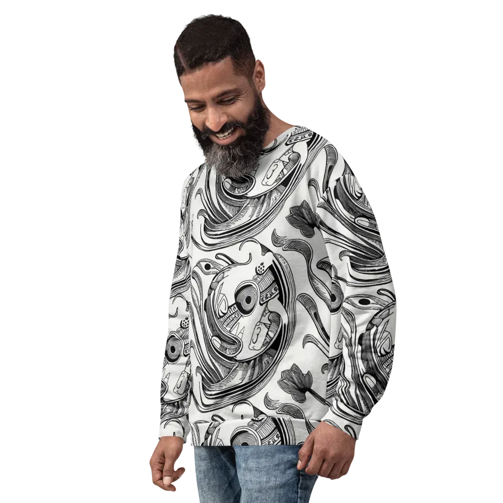 Rhythmic Riddle on Sweatshirt — Left Front