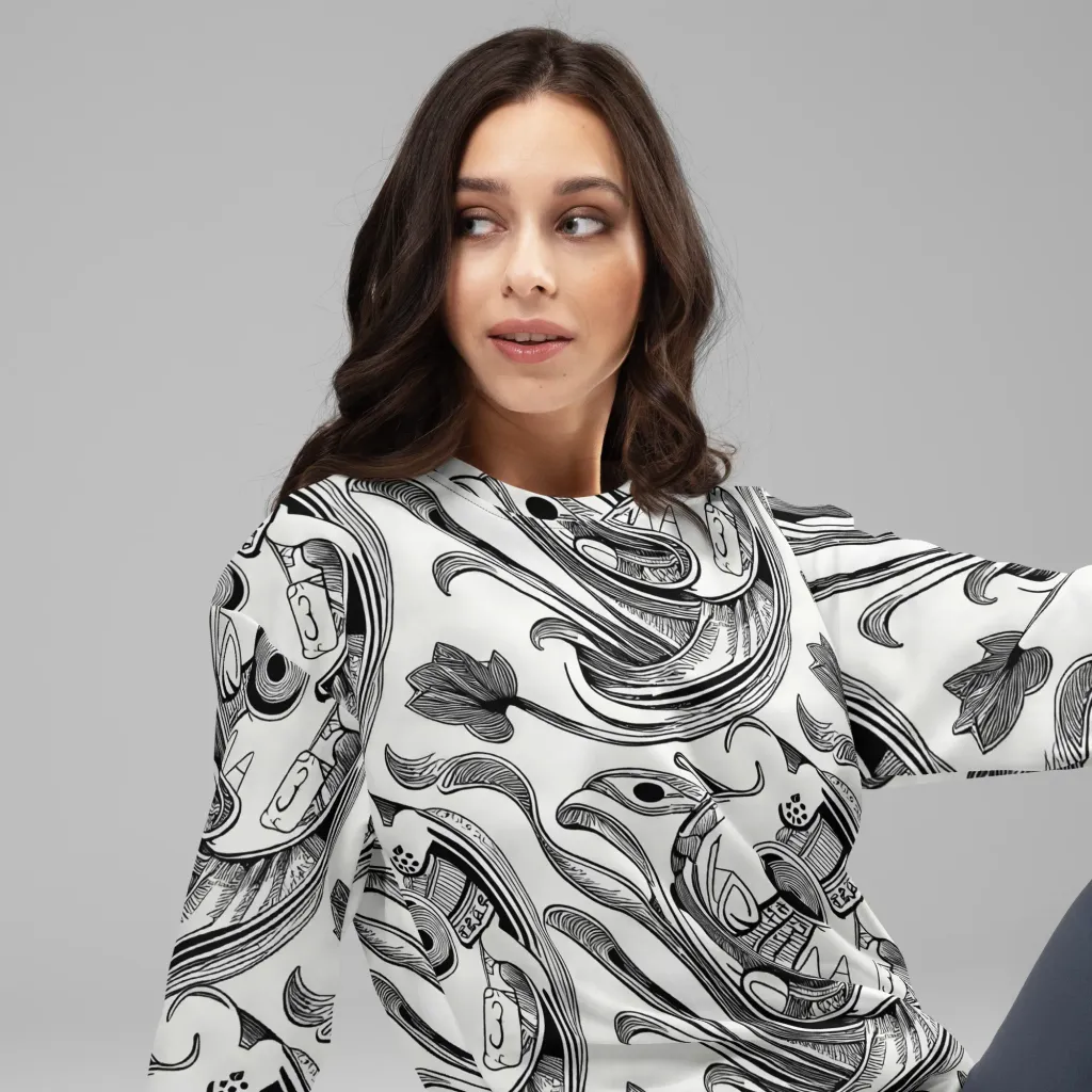 Rhythmic Riddle on Sweatshirt — Right Front