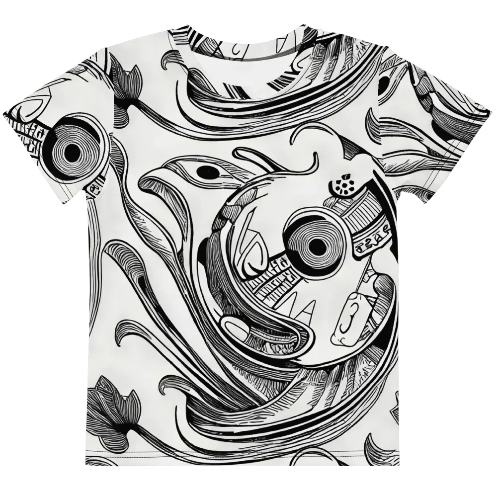 Rhythmic Riddle on Kids Crew Neck T-Shirt — Front