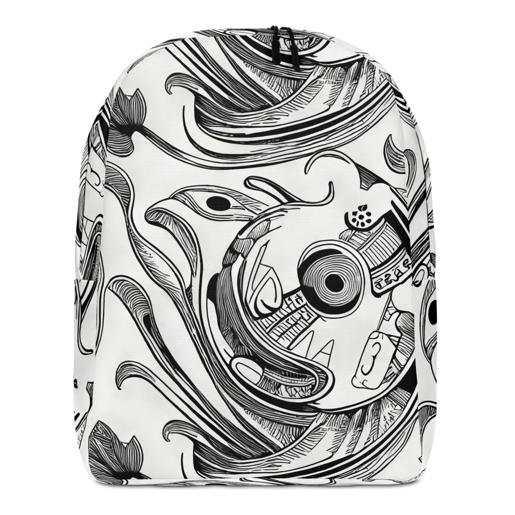 Rhythmic Riddle on Minimalist Backpack — Front