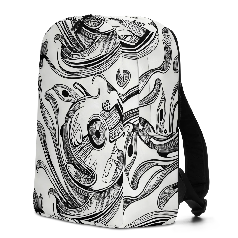 Rhythmic Riddle on Minimalist Backpack — Left