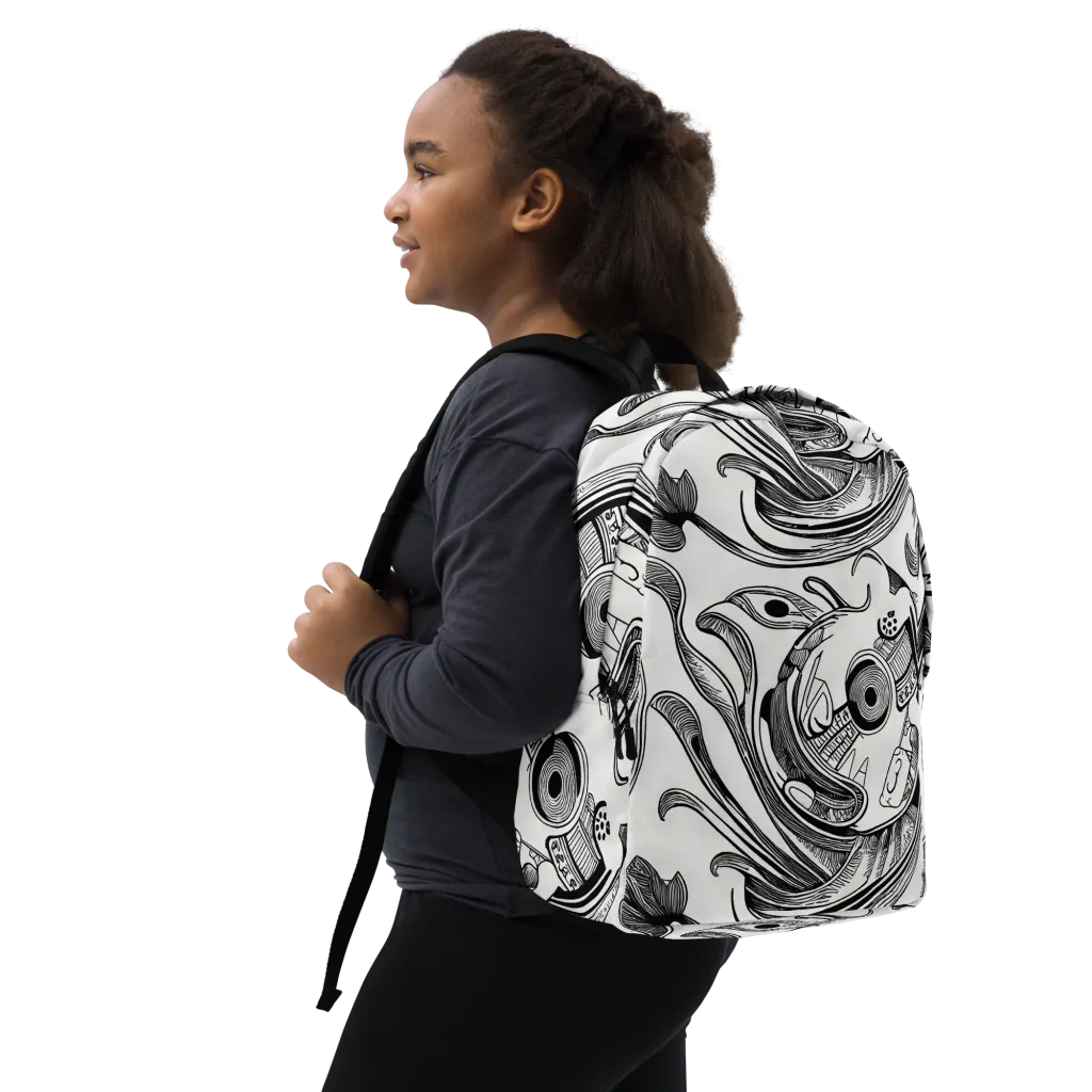 Rhythmic Riddle on Minimalist Backpack — Right Front