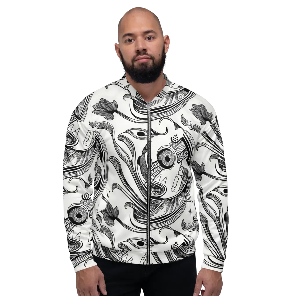 Rhythmic Riddle on Bomber Jacket — Front
