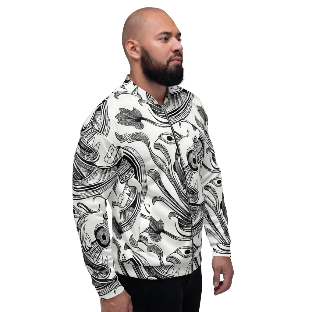 Rhythmic Riddle on Bomber Jacket — Right