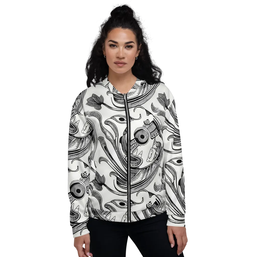Rhythmic Riddle on Bomber Jacket — Front