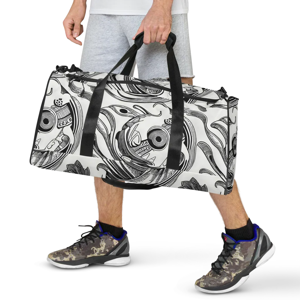 Rhythmic Riddle on Duffle Bag — Front