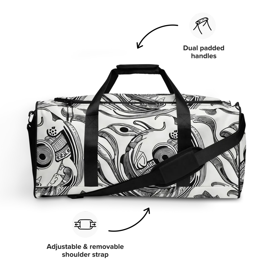 Rhythmic Riddle on Duffle Bag — Front